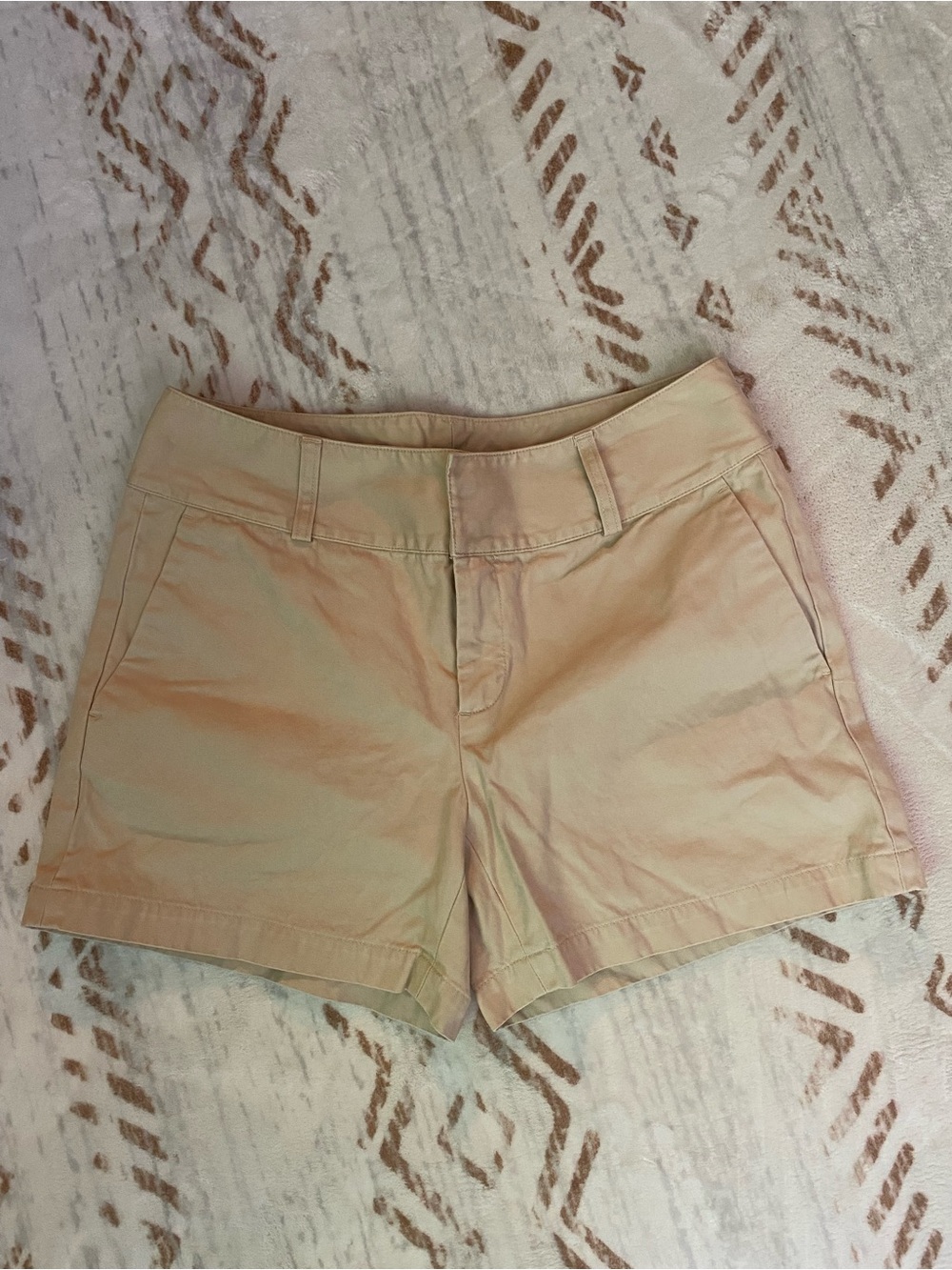 Banana Republic Factory Store Tan Khaki Cotton Shorts Size 8